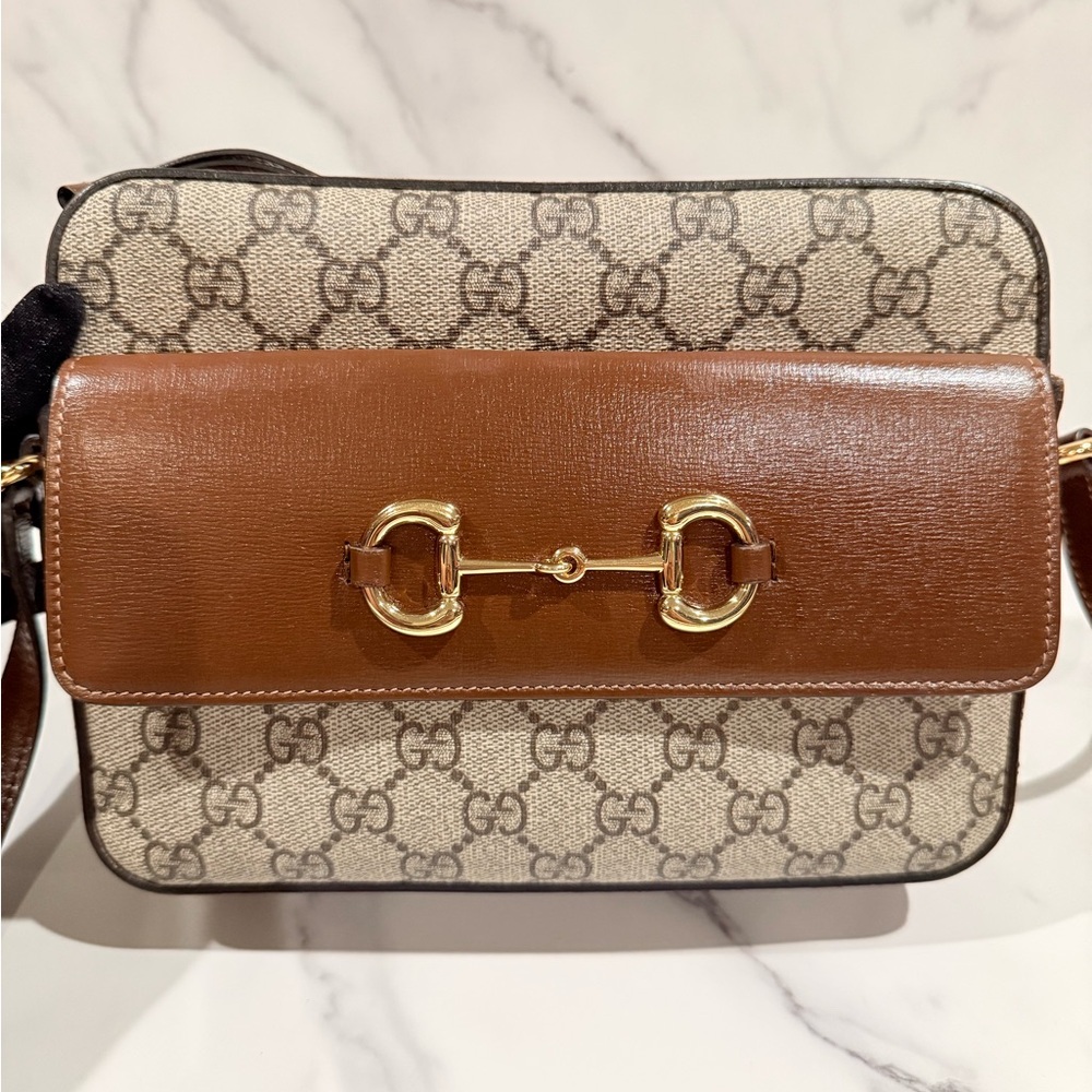 Gucci Horsebit GG Supreme 1955 Crossbody/Shoulder Bag - Picture 2 of 15